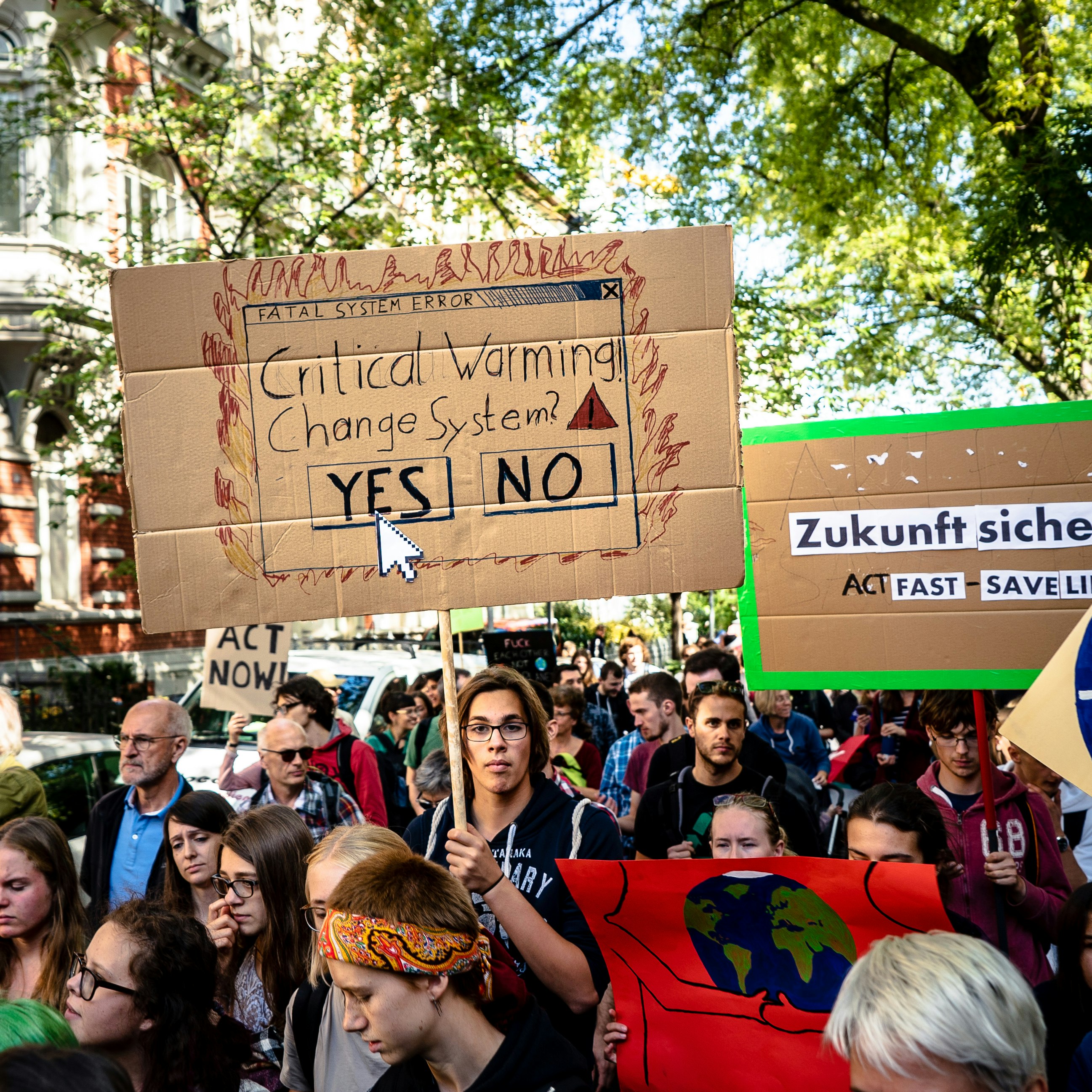 people protesting photography